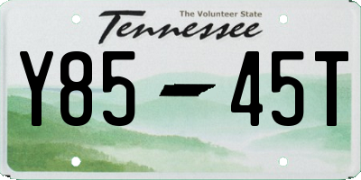 TN license plate Y8545T