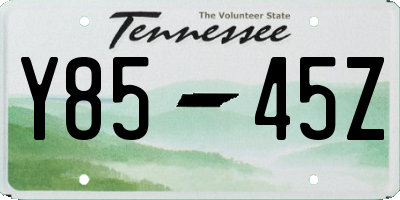 TN license plate Y8545Z