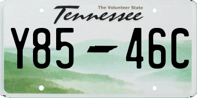 TN license plate Y8546C