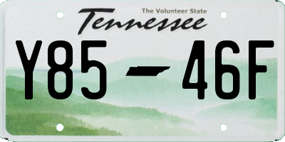 TN license plate Y8546F