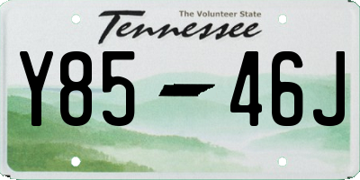 TN license plate Y8546J
