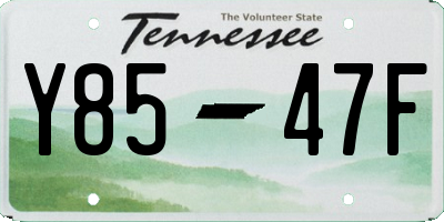 TN license plate Y8547F