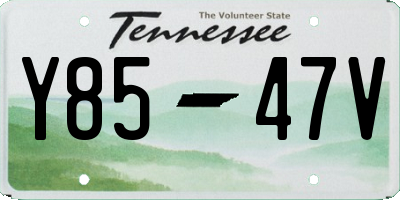 TN license plate Y8547V