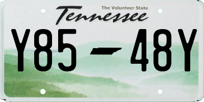 TN license plate Y8548Y