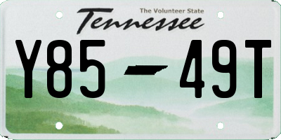 TN license plate Y8549T