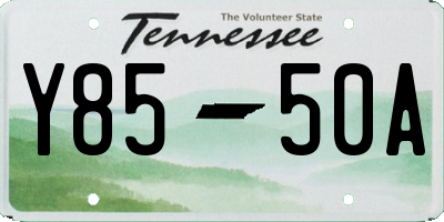 TN license plate Y8550A
