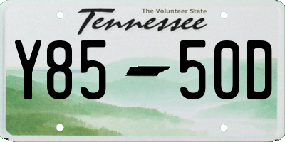 TN license plate Y8550D