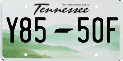 TN license plate Y8550F