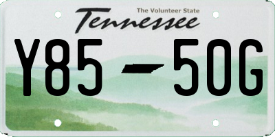 TN license plate Y8550G