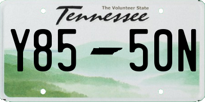 TN license plate Y8550N