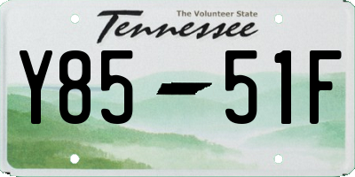 TN license plate Y8551F