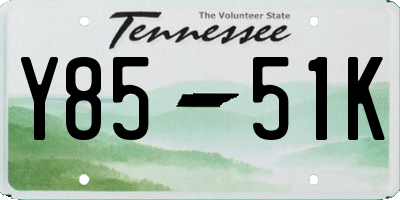 TN license plate Y8551K