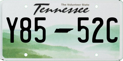 TN license plate Y8552C