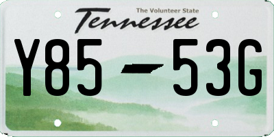 TN license plate Y8553G