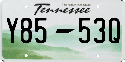 TN license plate Y8553Q