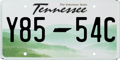 TN license plate Y8554C