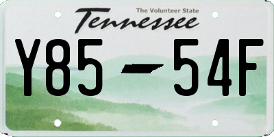 TN license plate Y8554F