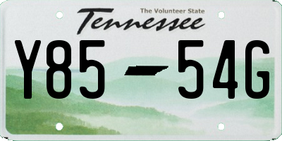 TN license plate Y8554G