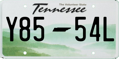 TN license plate Y8554L