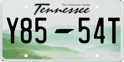 TN license plate Y8554T