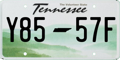 TN license plate Y8557F