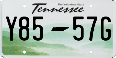 TN license plate Y8557G