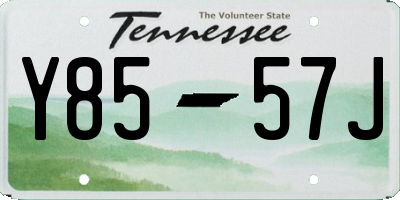 TN license plate Y8557J
