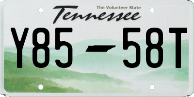 TN license plate Y8558T
