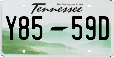 TN license plate Y8559D