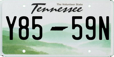 TN license plate Y8559N