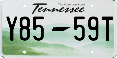 TN license plate Y8559T