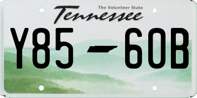 TN license plate Y8560B
