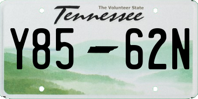 TN license plate Y8562N