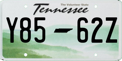 TN license plate Y8562Z