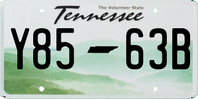 TN license plate Y8563B