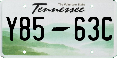 TN license plate Y8563C