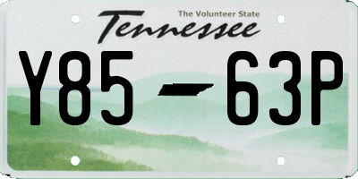 TN license plate Y8563P