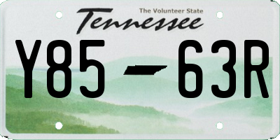 TN license plate Y8563R