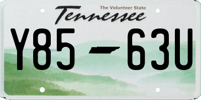 TN license plate Y8563U