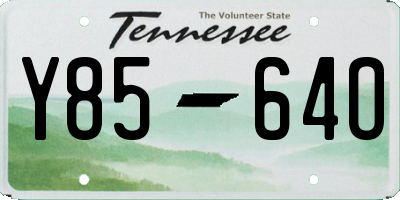 TN license plate Y8564O