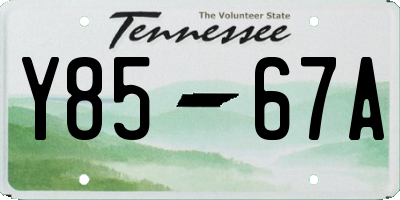 TN license plate Y8567A