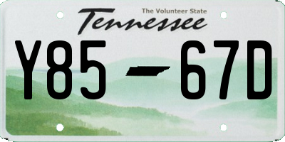 TN license plate Y8567D