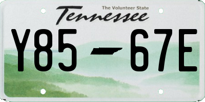 TN license plate Y8567E