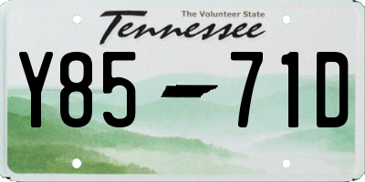 TN license plate Y8571D