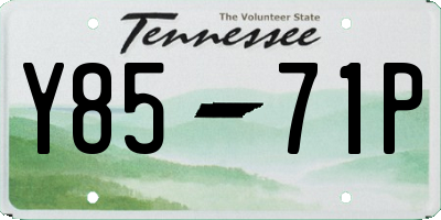 TN license plate Y8571P