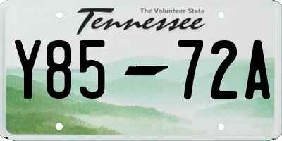 TN license plate Y8572A