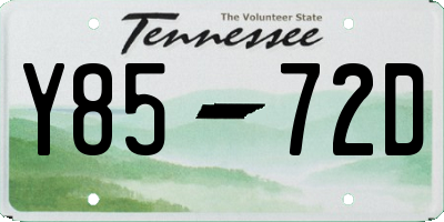 TN license plate Y8572D