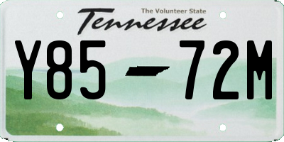 TN license plate Y8572M