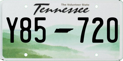 TN license plate Y8572O