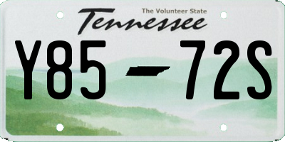 TN license plate Y8572S